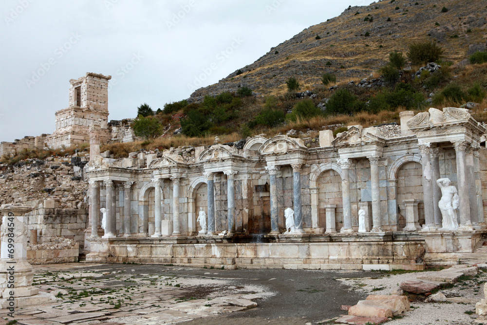 Antonine Nymphaeum in Sagalassos Ancient City in Burdur.