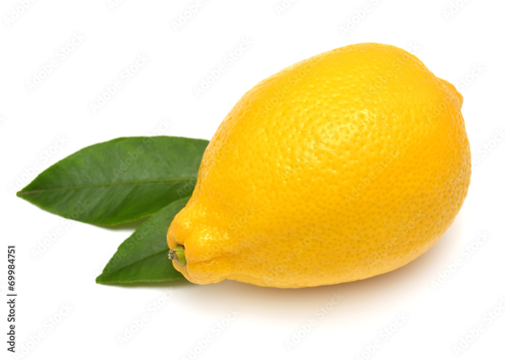 Lemon with leaves Lemon with leaves