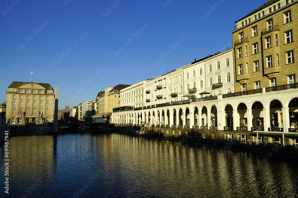 Alsterarkaden in Hamburg