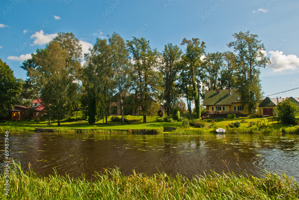 Fototapeta premium Case sul fiume
