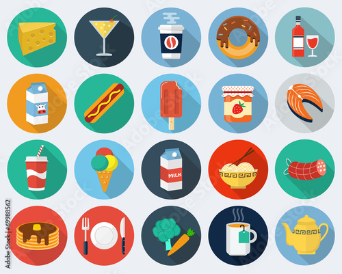 Vector food icons, set 2