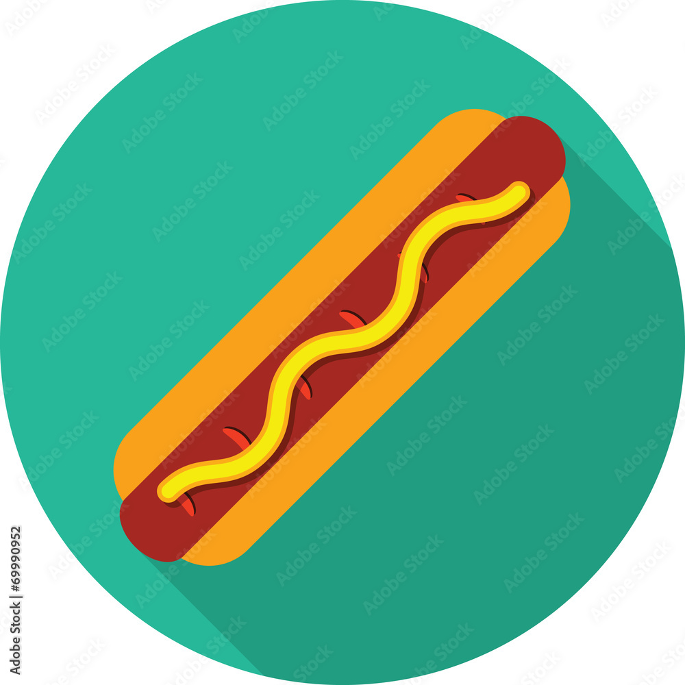 Vector hot dog icon Vector hot dog icon