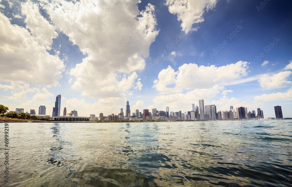 Beautiful skyline of Chicago, Illinois.