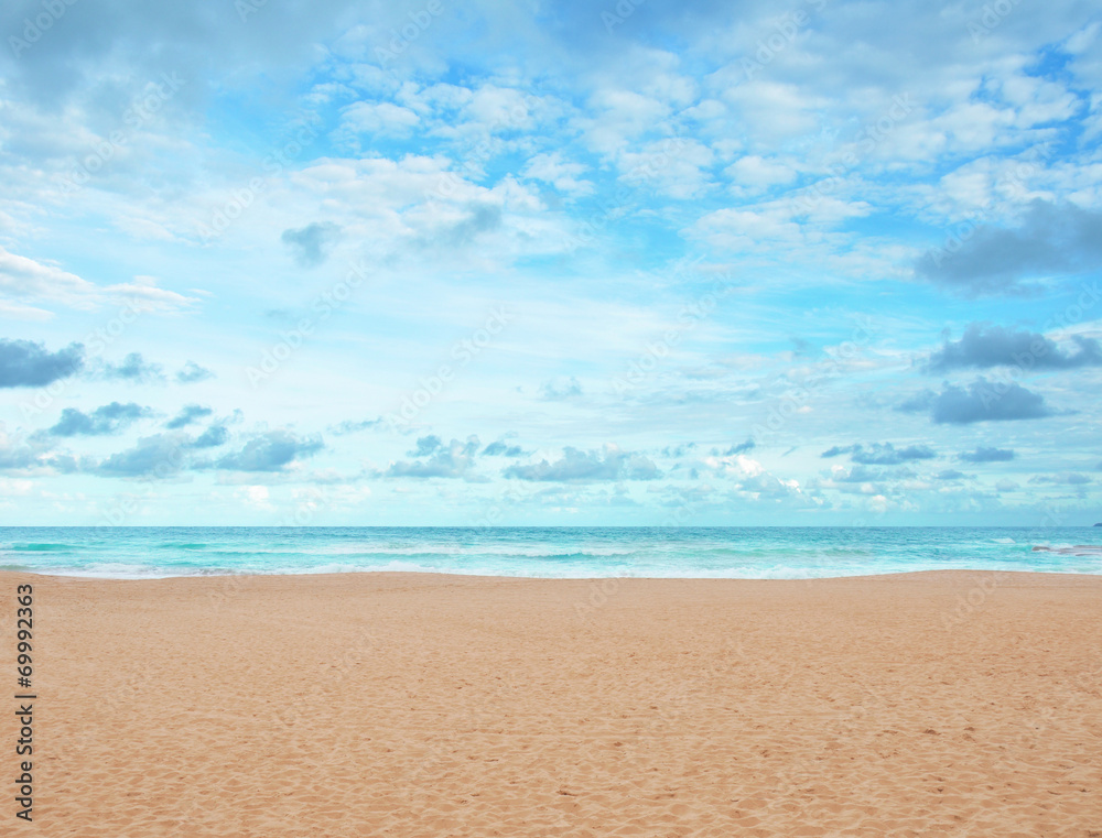 Sand beach & blue sky