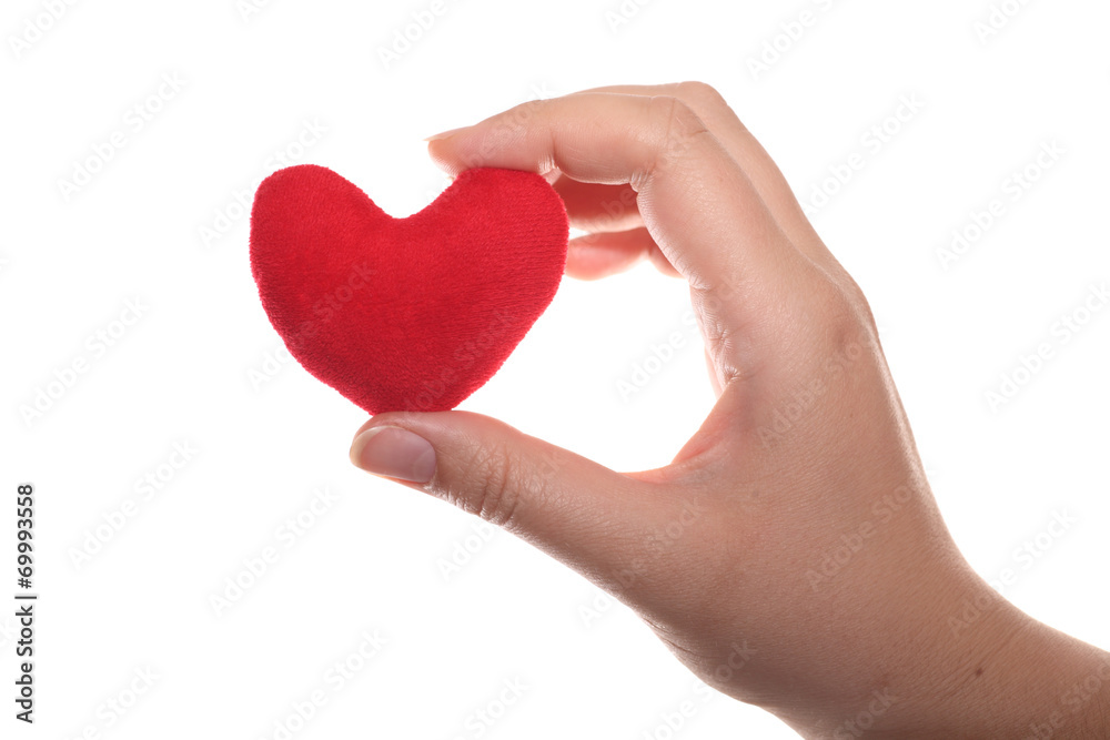 Purple heart in the hand