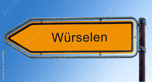 Strassenschild 7 - Würselen photo