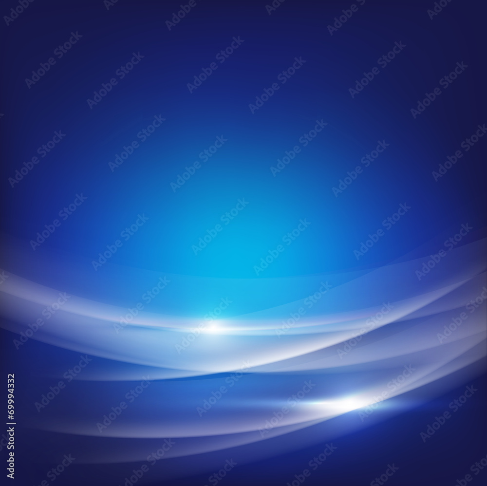 Abstract blue smooth wave flow background, vector illustration Abstract blue smooth wave flow background, vector illustration