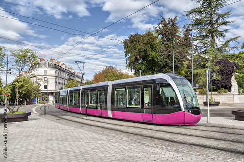 Modern tram in Dijon