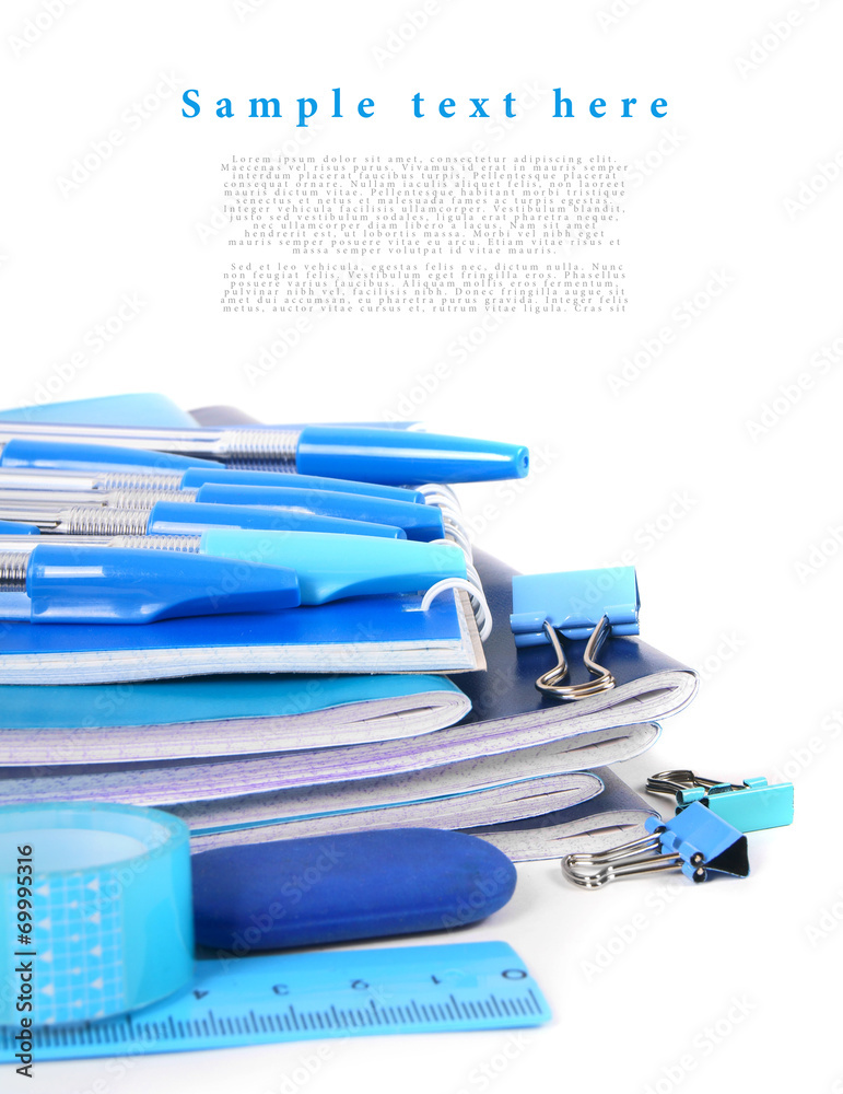 School tools on a white background. School tools on a white background.