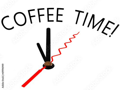 coffee time with clock concept