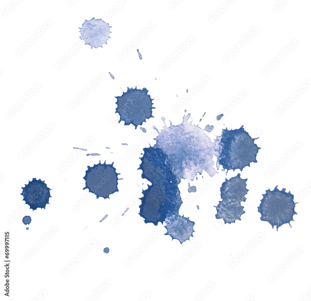 Abstract watercolor aquarelle hand drawn blue drop splatter Abstract watercolor aquarelle hand drawn blue drop splatter