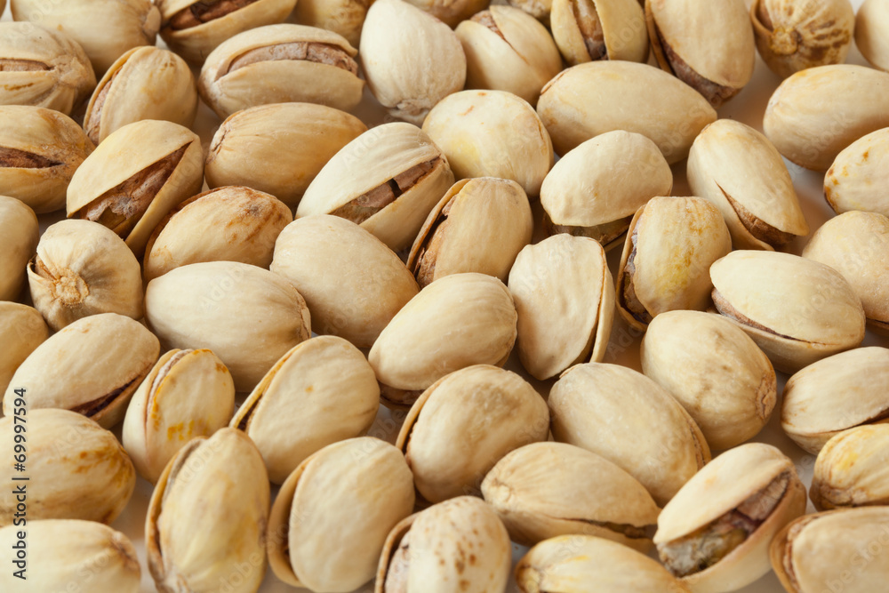 Background of dried pistachios