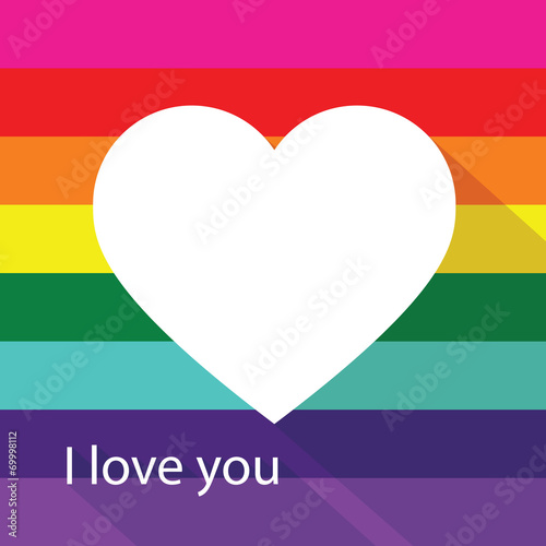 I love you, LGBT flag