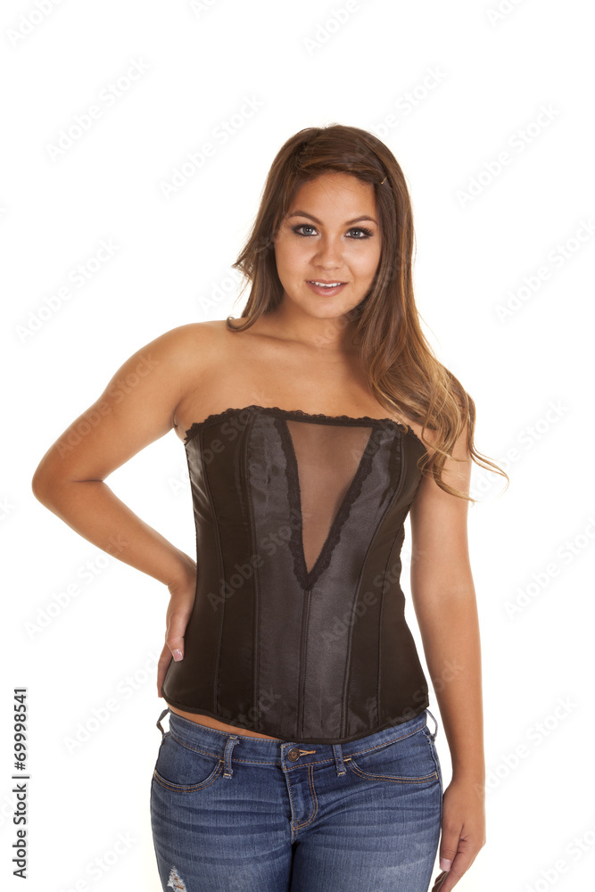 corset black sheer jeans corset black sheer jeans