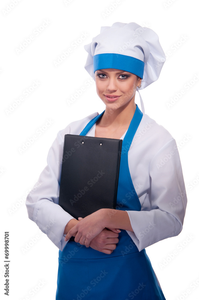 girl in chef uniforms