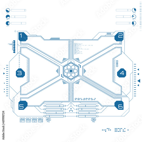 Futuristic graphic user interface