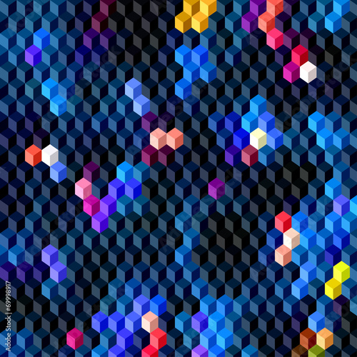 Abstract vector 3D cubes geometric background
