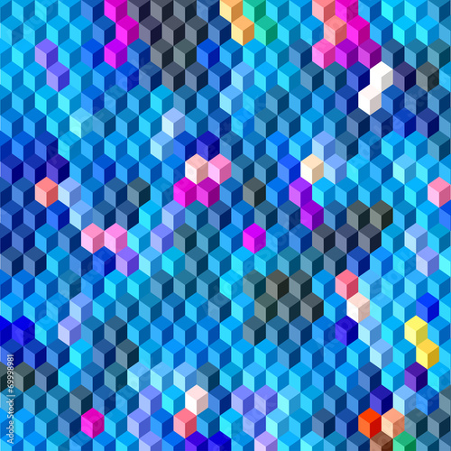 Abstract vector 3D cubes geometric background