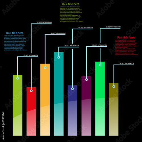 vector informative statistics template