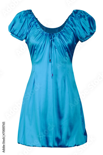 blue dress isolated on white