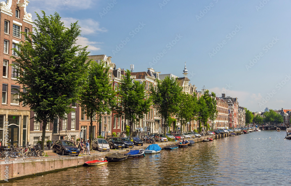 A canal in Amsterdam, Netherlands
