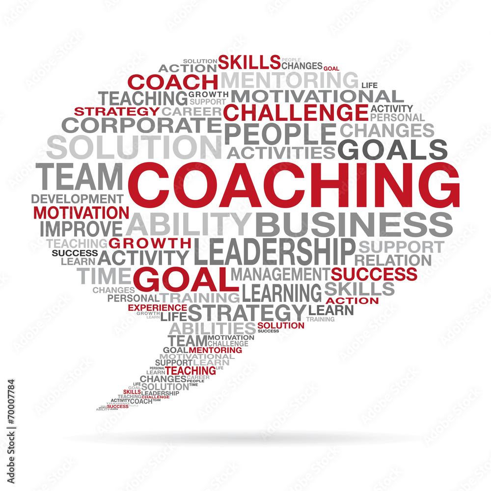 Fototapeta premium Coaching Business Succes Cloud Concept