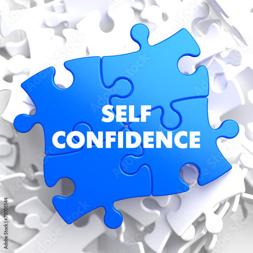 Fotografija Self Confidence on Blue Puzzle.
