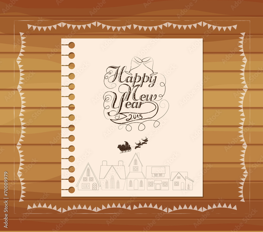 christmas and new year hand draw lettering card christmas and new year hand draw lettering card