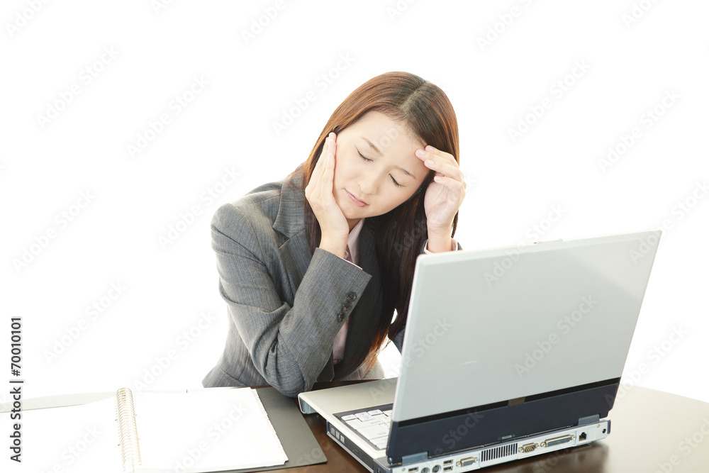 疲れた表情のOL 疲れた表情のOL