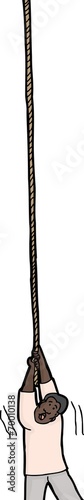 Person Hanging From Rope