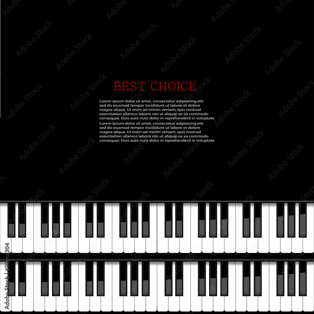Fototapeta premium Vector modern piano background.