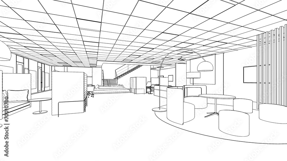 outline sketch of a interior pantry area outline sketch of a interior pantry area