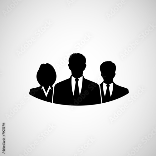 silhouettes of businessmen web icon