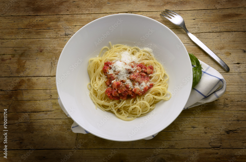 Foto Stock Pasta alla salumiera Cucina italiana Lutuing Italyano Expo 2015 Adobe Stock