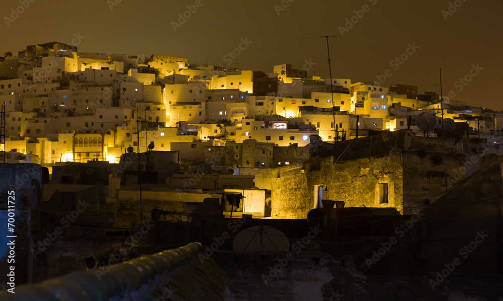 Tetuan at night, Morocco