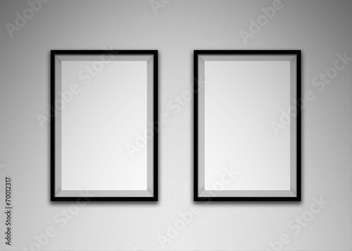 black frame on white wall