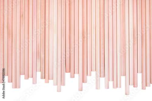 Wooden pencil isolated on white background
