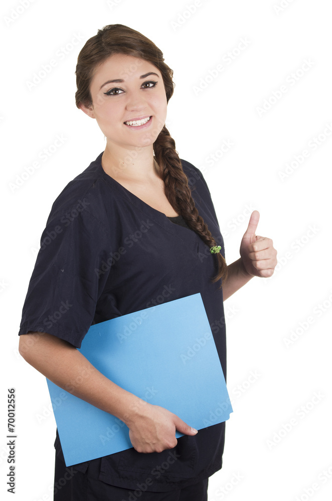 Medical young woman nurse doctor intern portrait Medical young woman nurse doctor intern portrait