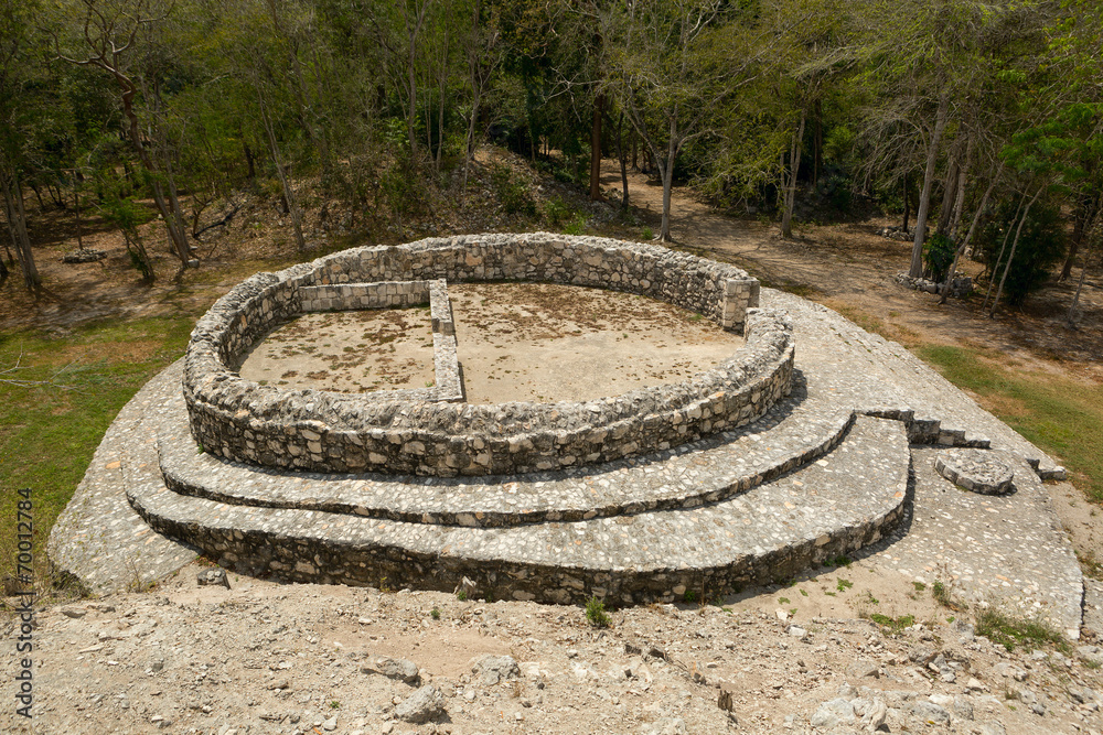 round Mayan structure