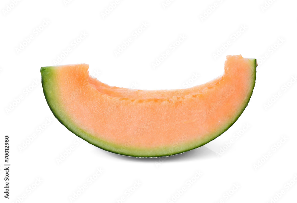 cantaloupe melon slices isolated on white cantaloupe melon slices isolated on white