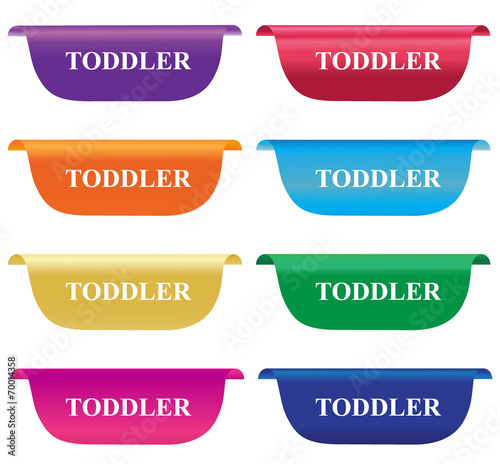 Toddler, tag, label, badge, horizontal