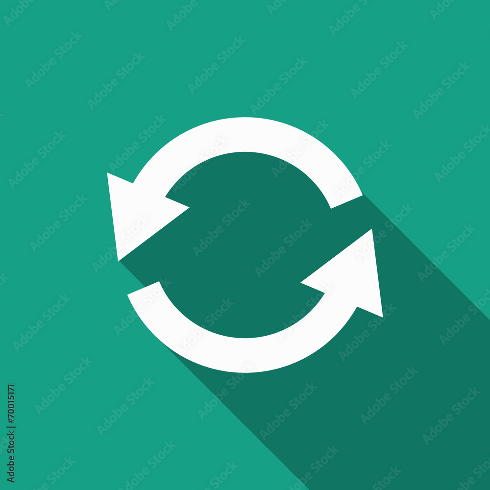 refresh icon with long shadow