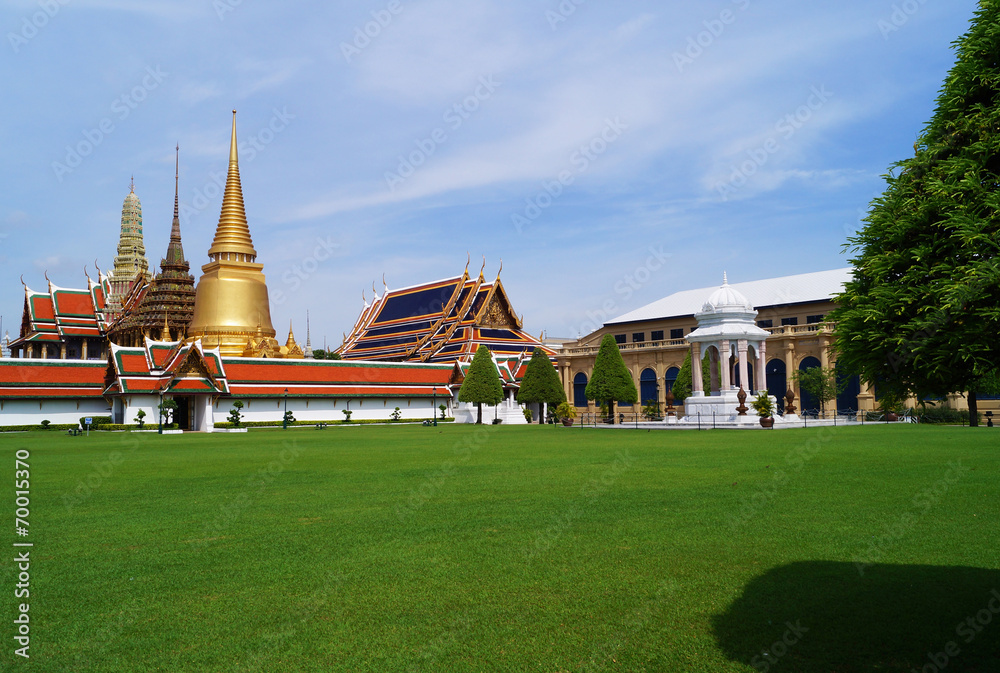 Temple of the Emerald Buddha  or Wat Phra Kaew in Bangkok, Thail