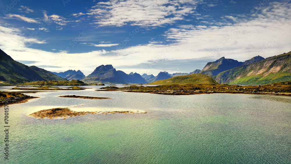 Fototapeta premium Norwegia , krajobraz wiejski