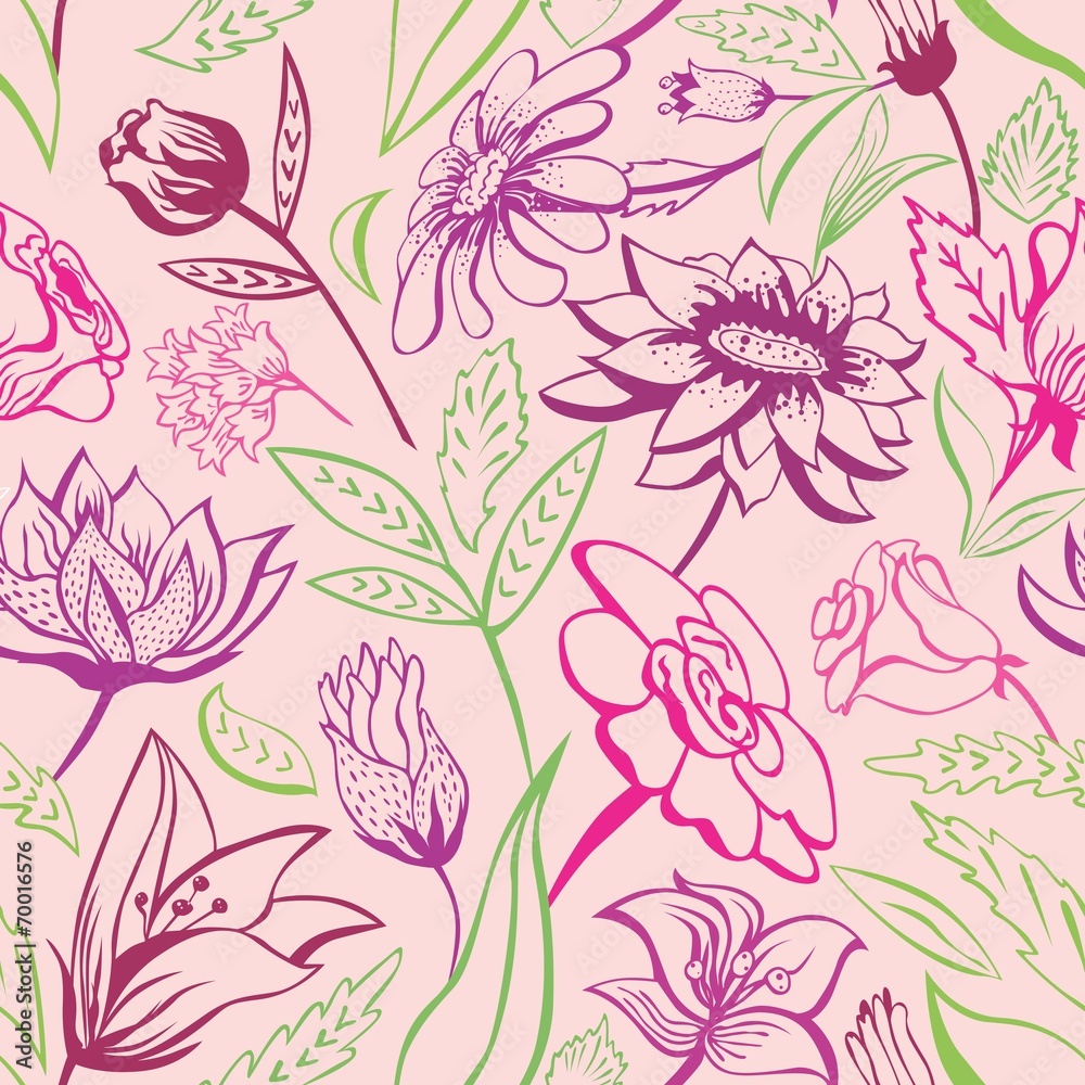 Retro floral pattern