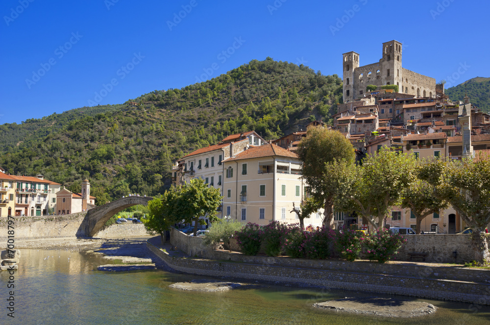 the beautiful small town of Dolceacqua, near Sanremo, Liguria, I