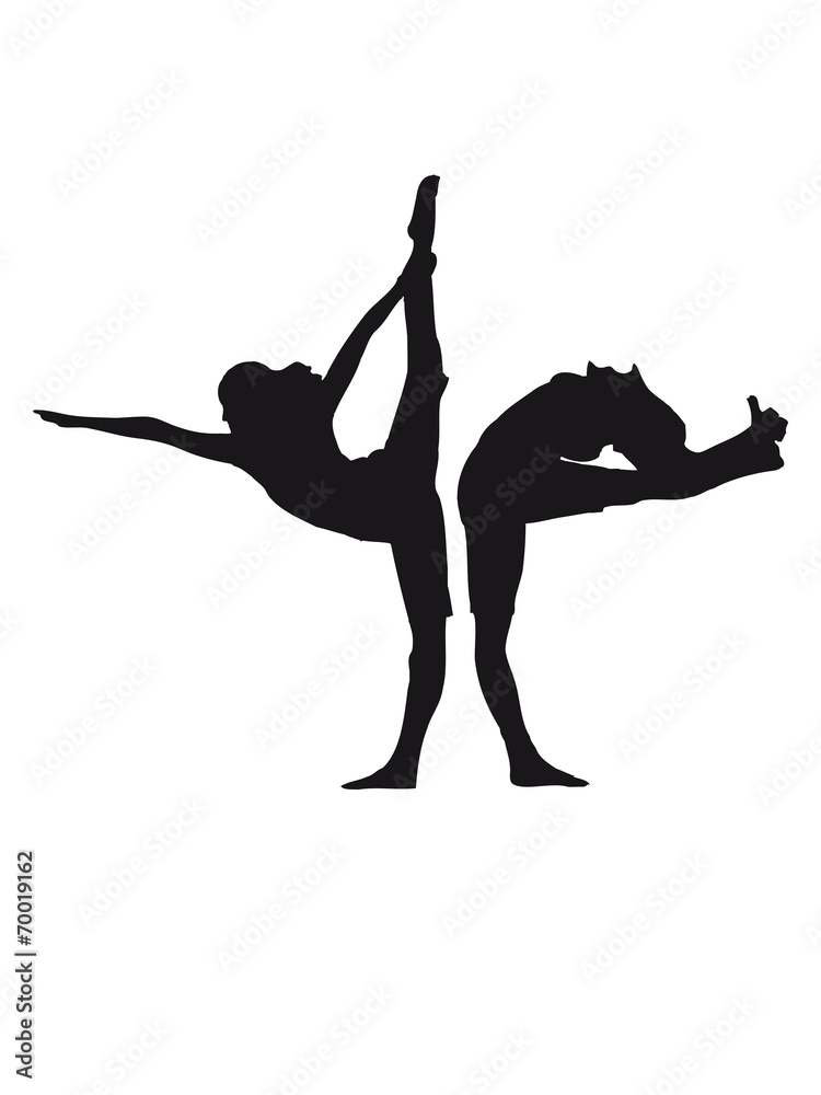 Fototapeta premium yoga 2 frauen
