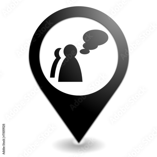 témoins sur symbole localisation noir