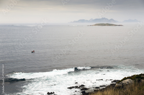 View of the Cies Islands from the coast