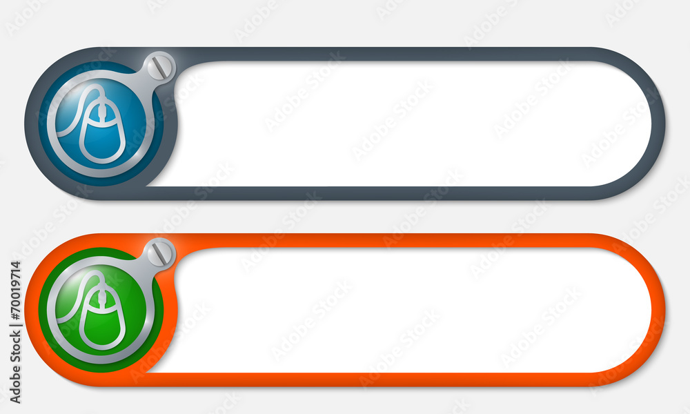 vector buttons with screw and mouse symbol vector buttons with screw and mouse symbol